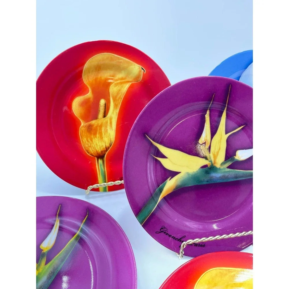 Givenchy Callas Lily Design Plates; Flower Plates Home  Decor; Wall Decor (Y.2x)